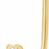 Hot SAVEARTH DIAMONDS Savearth Diamonds 0.01 To 0.07 Carat Lab Grown Diamond L-Shaped Nose Ring In 14K Gold Plated 925 Sterling Silver (Vvs1-Vvs2 Clarity) 20 Gauge Nose Ring 1.3 To 2.7 Mm, Mother'S Day Gift For Her