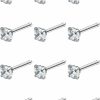 Hot Yaalozei Yaalozei 20G 18G Cz Nose Rings Studs 316L Surgical Steel Hypoallergenic Silver Nose Stud Nostril Nose Rings Piercings Jewelry For Women Men Girls Cubic Zirconia 2Mm 12 Pcs