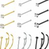 Online THUNARAZ Thunaraz 15Pcs 20G Nose Rings Studs For Women Men Surgical Stainless Steel L Shaped Nose Piercing Jewelry 1.5Mm 2Mm 2.5Mm Cz Nose Screw Studs Set