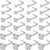 Best Kridzisw Kridzisw 18G 20G Nose Rings Studs Stainless Steel Cubic Zirconia Nose Nostril Piercing Jewelry For Women Men Girls Cz Size 1.5Mm 2Mm 2.5Mm 3Mm 3.5Mm 4Mm 24Pcs