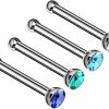 Clearance Generic 4Pcs Surgical Steel Nose Rings Studs 20G 9/32 7Mm 2Mm Earrings Piercing Jewelry Pick Size