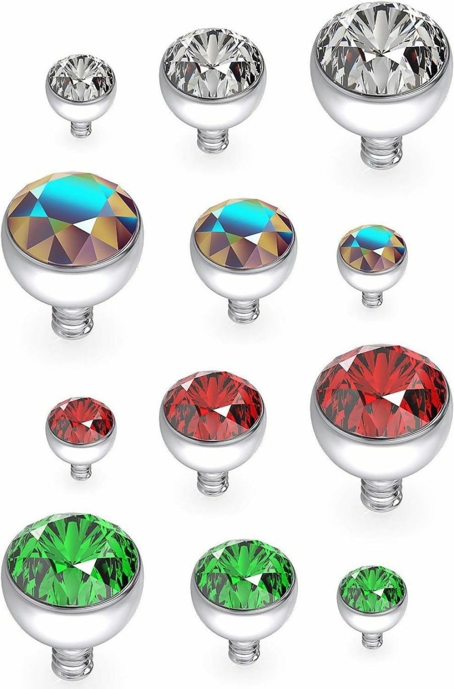 Hot Gadeaila Gadeaila 14G Dermal Piercing Jewelry Tops Base Titanium Dermals Anchor Tops Piercing For Women Men Opal Cz Turquoise Flat Moon Star Heart Ball 2Mm 3Mm 4Mm Dermal Piercing Tops 9-48Pcs