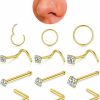 New AMASIS 18G Nose Rings Hoop And 20G Nose Studs Sets For Women Men Girls,Hypoallergenic 316L Surgical Stainless Steel Hinged Clicker Segment Nose Rings Hoop Helix Cartilage Daith Tragus Sleeper Earrings Silver Gold Black L Shape/Corkscrew/Straight Nose Studs Real Body Piercing Jewelry