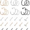 Hot ZZHDCC Zzhdcc 36 Pcs Multi-Style Nose Rings Hoops L Shaped Nose Studs Nostril Piercing Jewelry For Women Men 20 Gauge Black Rose Gold Silver Hoop Nose Ring 316L Surgical Steel Nose Stud