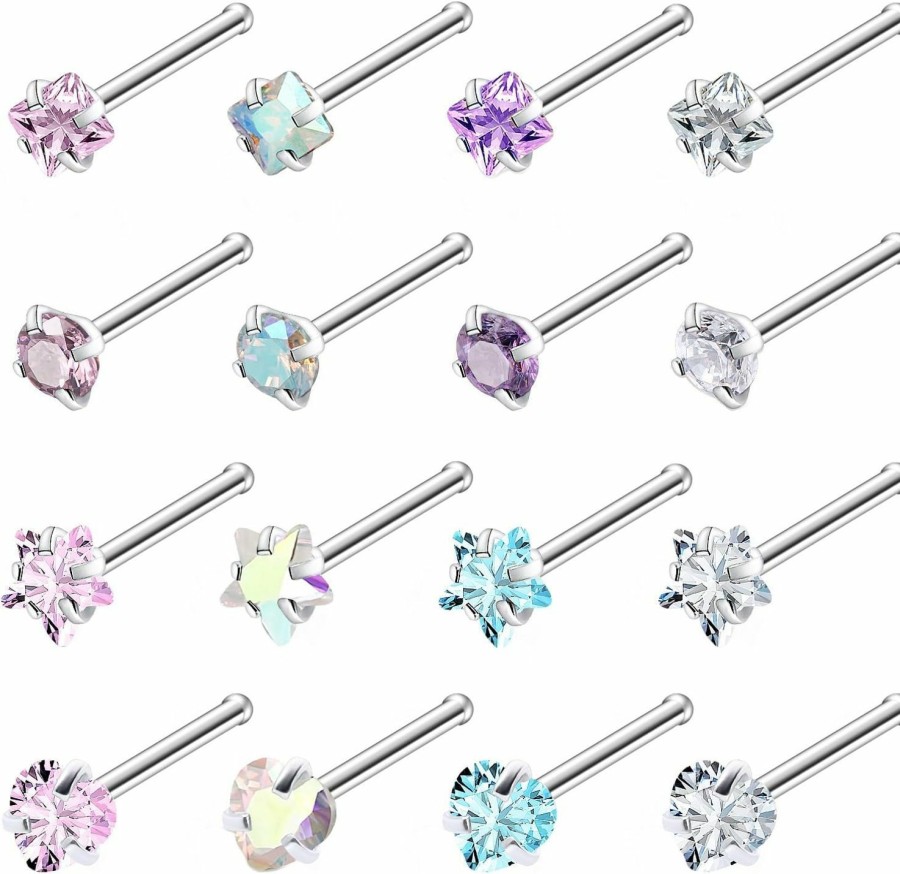 Wholesale Lcolyoli Lcolyoli Nose Rings 20G 18G Nose Studs Surgical Steel Nose Piercings Nostril Piercing Jewelry For Women