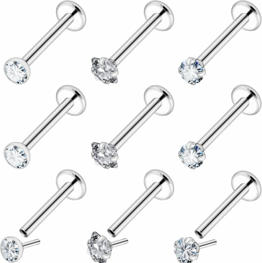 Online Pnsgisr Pnsgisr Threadless Nose Stud Nose Rings Nose Studs Nose Ring Nose Stud Nose Piercings Nose Rings Studs Nose Piercing Jewelry Nose Rings For Women Surgical Steel Nose Ring 18G Nose Rings Nose Piercing