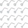 Online Lsnevsie Lsnevsie 18G 20G 22G Surgical Steel Nose Rings Studs For Women Men Nose Piercing Jewelry Top Diamond 1.5Mm 2Mm 2.5Mm 3Mm