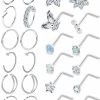 Hot Lsnevsie Lsnevsie 20G Nose Rings Hoops Surgical Steel Hypoallergenic Nose Rings Studs Piercing Jewelry For Women Men Diamond 2Mm-3Mm Hoops 8Mm