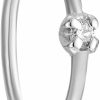 New Lavari Jewelers Lavari Jewelers 22 Gauge Open Hoop Nose Ring For Women I Diamond Nose Ring For Her I 14K White Or Yellow Gold Nose Ring I 1.3Mm Uni Stud Hypoallergenic Nostril Piercing Jewelry I 22G Body Piercing