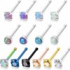 Online Ocptiy Ocptiy 18G 20G Nose Rings Piercings 316L Surgical Steel Hypoallergenic Nose Rings Hoops Opal Diamond Nose Stud L Shaped Screw Straight Nose Piercing Jewelry For Women Men Girls