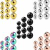 Wholesale Ftovosyo Ftovosyo 40-60Pcs 14G 16G 3-6Mm 316L Surgical Steel Replacement Balls Spikes Body Jewelry Piercing Barbell Parts Screw Bead For Women Men