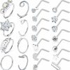 Clearance Vsnnsns Vsnnsns 20G Threadless Push In Nose Rings For Women 316L Surgical Stainless Steel L Shaped Nose Studs Screw Bone Nose Rings Hoops Piercings Nostril Piercing Nose Studs Jewelry For Women 22Pcs