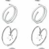 Hot VCMART Vcmart 20G Double Nose Rings Hoops For Single Piercing Twist Double Hoop Nose Ring For Women Surgical Steel Nose Hoops Spiral Nostril Nose Piercing Jewelry