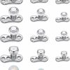 Hot Ocptiy Ocptiy 14G Grade 23 Titanium Dermal Piercing Jewelry Hypoallerhenic Dermal Base And Dermal Tops Internally Threaded Clear Cz Opal Crystal Top Dermal Piercing Jewelry For Women Men 15Pcs