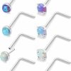 Online Pnsgisr Threadless Nose Stud Nose Rings Nose Studs Nose Ring Nose Piercings Nose Rings Studs L Shaped Nose Studs Nose Rings For Women Nose Piercing Jewelry Nose Stud Surgical Steel Nose Ring 18G Nose Rings