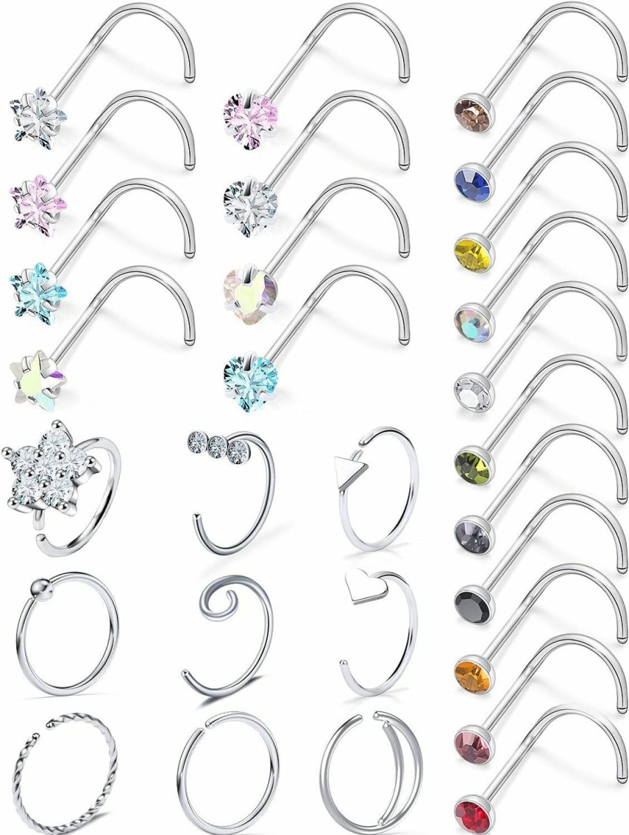 Hot Oicctyzio Oicctyzio Nose Rings Nose Studs Nose Ring Nose Piercings Nose Rings Hoops Nose Piercing Jewelry Nose Rings Studs Nose Stud Nose Hoops Nose Rings For Women Hoop Nose Ring Surgical Steel Nose Ring