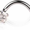 Online Demira Diamond Nose Stud 14K White Gold Nose Ring Twist Screw 21 Gauge Hi Color 0.02 To 1/6 Ct