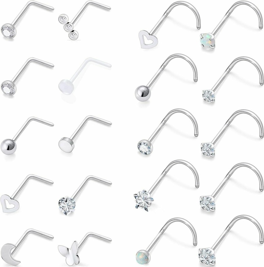 Hot Pnsgisr Pnsgisr Nose Studs Nose Rings Nose Stud Nose Ring Nose Piercings Nose Rings Studs Nose Piercing Jewelry Nose Rings For Women Surgical Steel Nose Ring Nose Piercing Nose Studs For Women